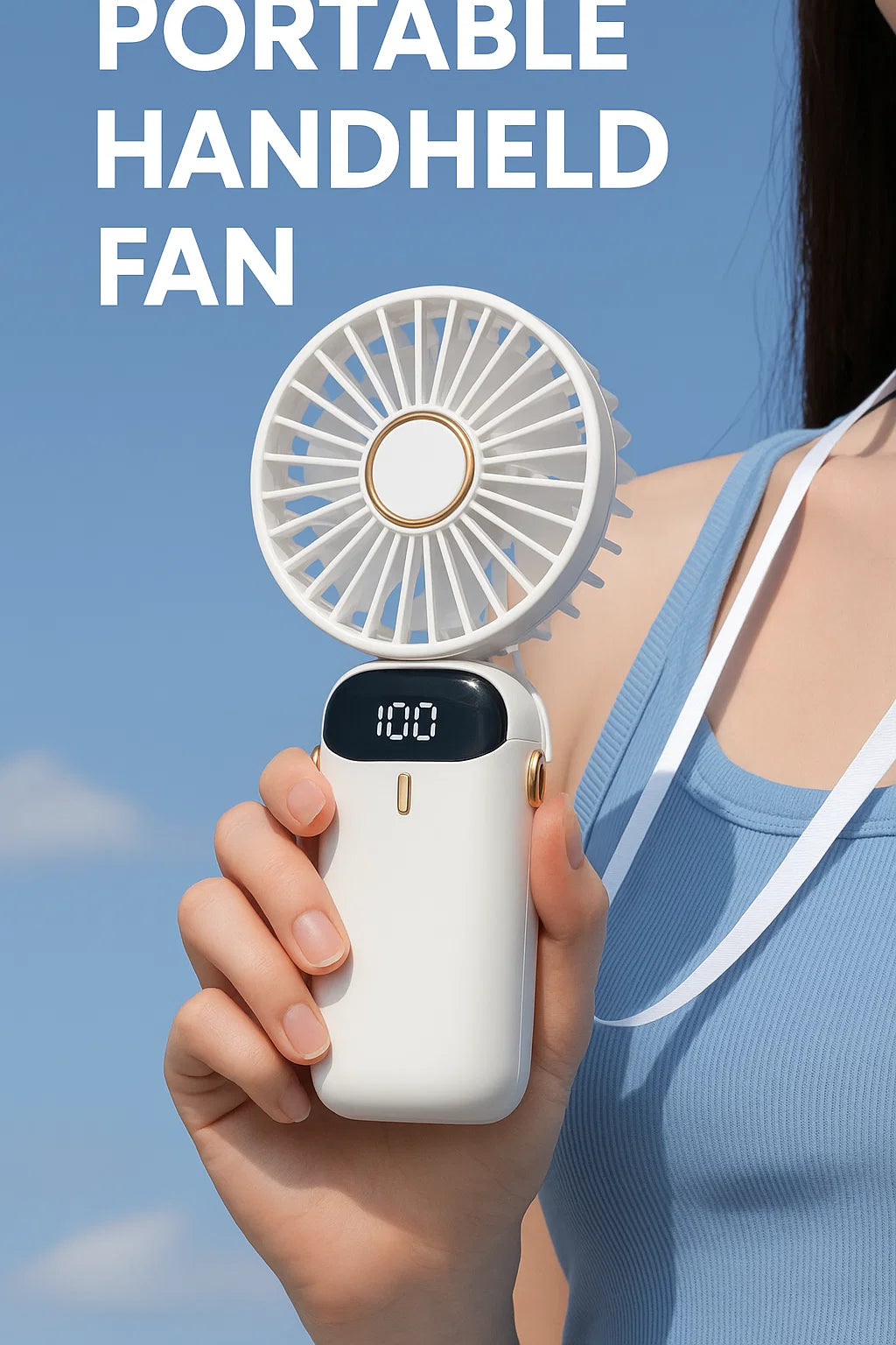 Portable Handheld Mini Fan | USB Rechargeable Cooling Fan for Travel, Home & Office Use