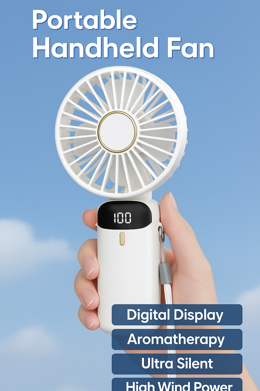 Portable Handheld Mini Fan | USB Rechargeable Cooling Fan for Travel, Home & Office Use