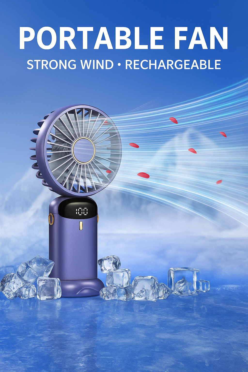 Portable Handheld Mini Fan | USB Rechargeable Cooling Fan for Travel, Home & Office Use