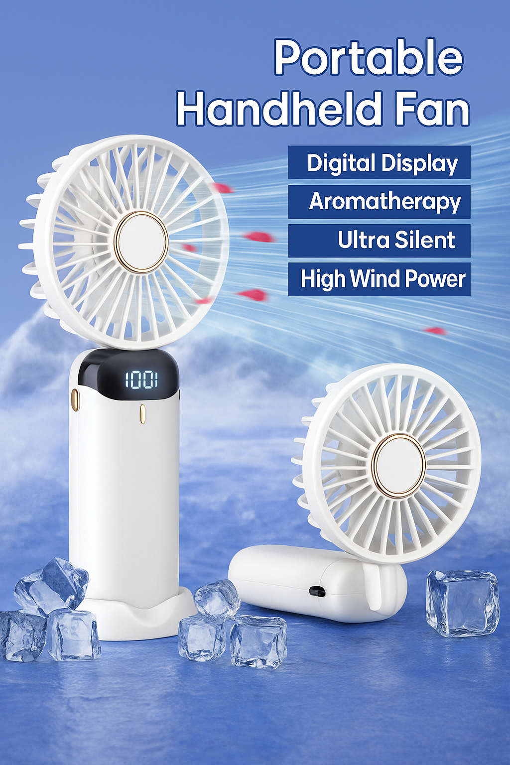 Portable Handheld Mini Fan | USB Rechargeable Cooling Fan for Travel, Home & Office Use