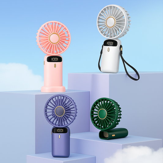 Portable Handheld Mini Fan | USB Rechargeable Cooling Fan for Travel, Home & Office Use