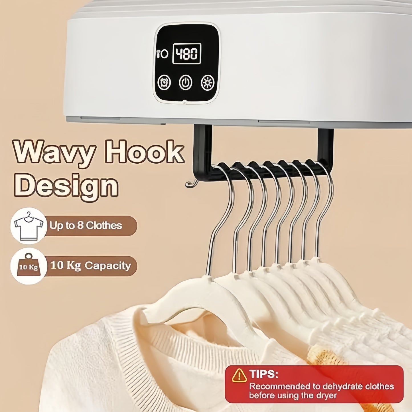Portable Electric Cloth Dryer – Foldable & Compact Laundry Drying Machine for Home & Travel Use