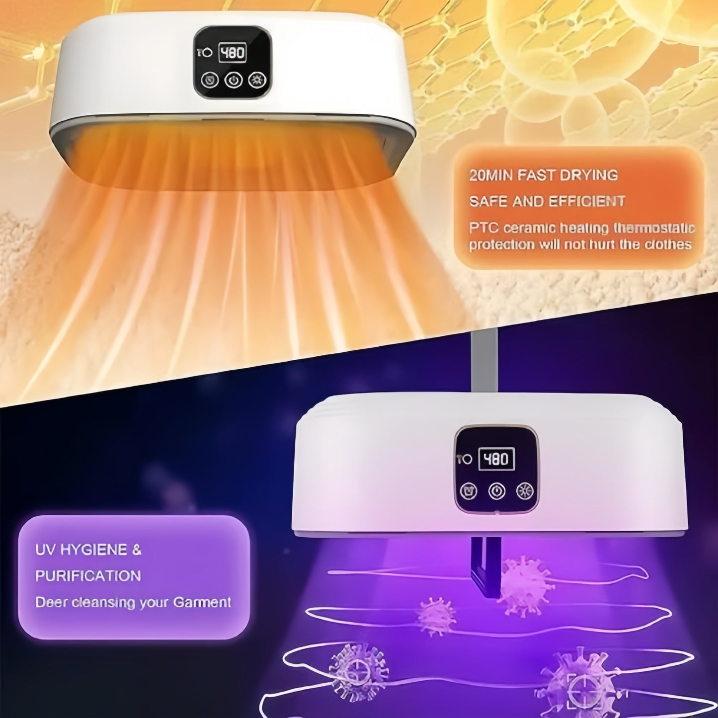 Portable Electric Cloth Dryer – Foldable & Compact Laundry Drying Machine for Home & Travel Use