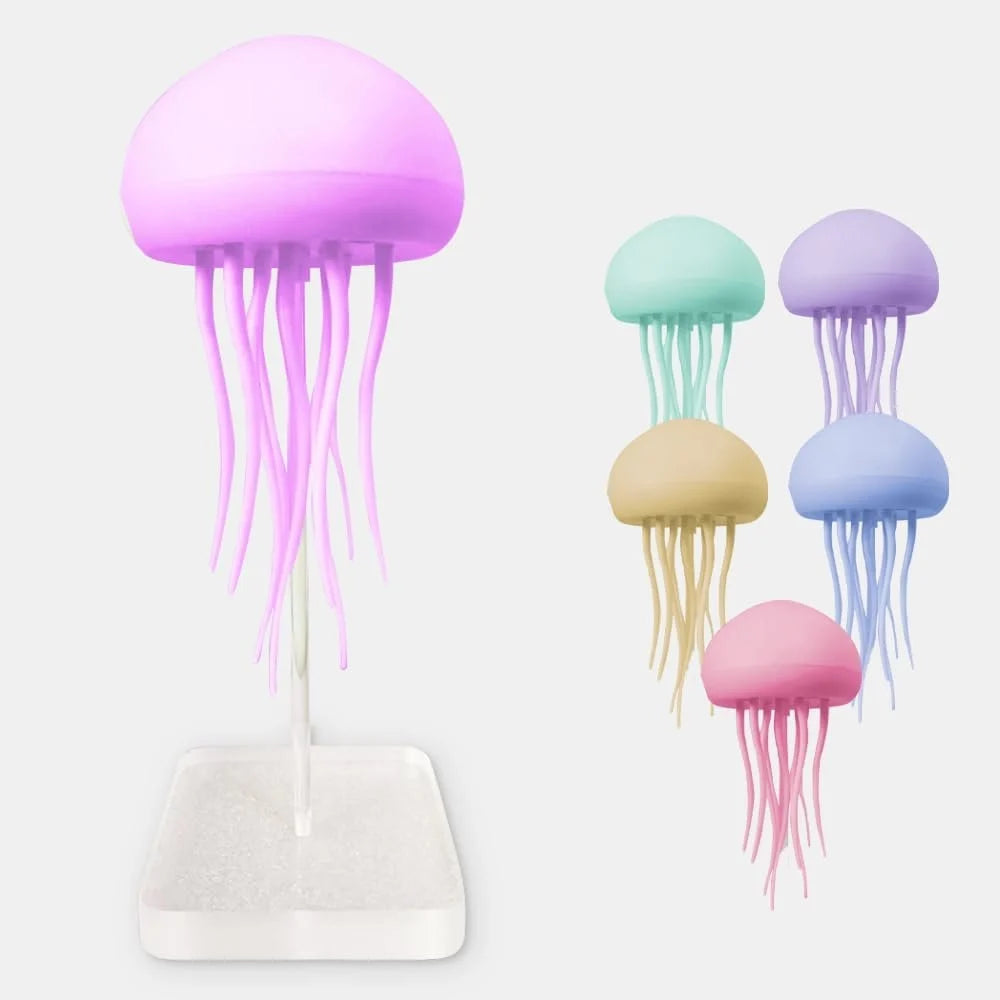 Aurora LED Jellyfish Night Light Lamp – Color-Changing Mood Light with USB Rechargeable Battery – 7 Lighting Modes – Soft Silicone Tentacles – Ideal for Bedroom, Kids Room, Desk & Gifts